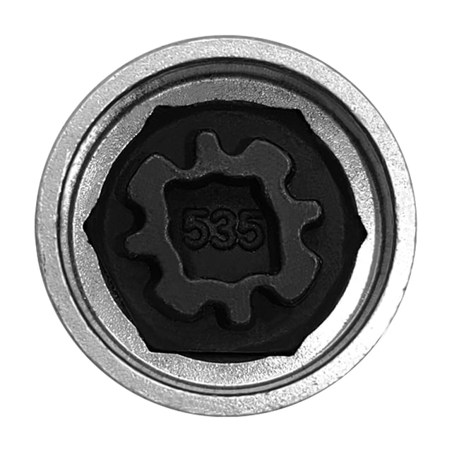 Tignapoo Steel Anti-Theft Socket Wrench for VW Locking Nuts, Silver, 3.7x2.8x2.8cm, 105g, Includes Lubrication Tips & Torque Guidelines