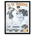 thumbnail image 1 of Vintage French Fashion La Vie Parisienne End of Season Couple Magazine Cover Art Print Framed Poster Wall Decor 12x16 inch, 1 of 5