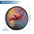 thumbnail image 3 of Indoor 12' Voice-Activated Luminous Decoration Wall Clock With LED Night Light Flamingo, 3 of 8