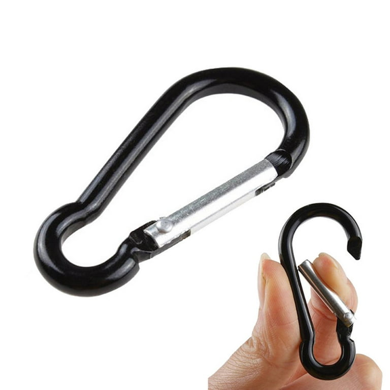 10Pcs Aluminum Snap Hook Carabiner D-Ring Key Chain Clip Keychain
