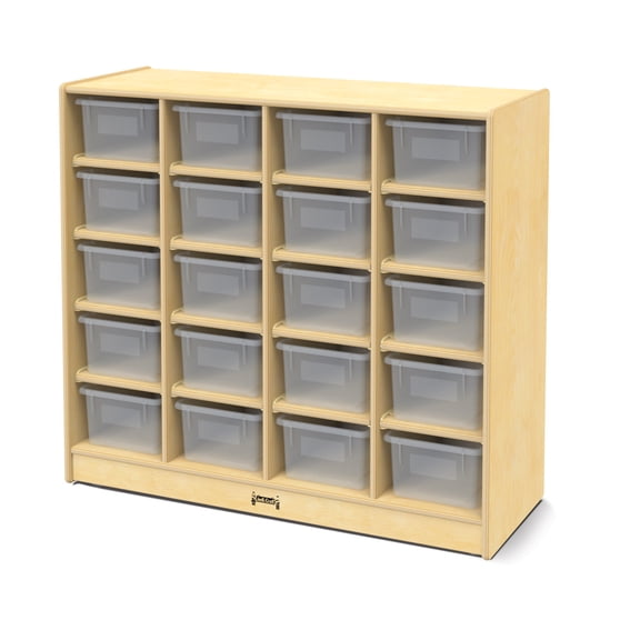 20 Cubbie-Tray Mobile Unit - with Clear Trays