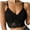 Black, variant on Tarmeek Women's Plus Size Lingerie Floral Lace Scalloped Trim Wireless Bra Adjustable Strap V Neck Everyday Bralette