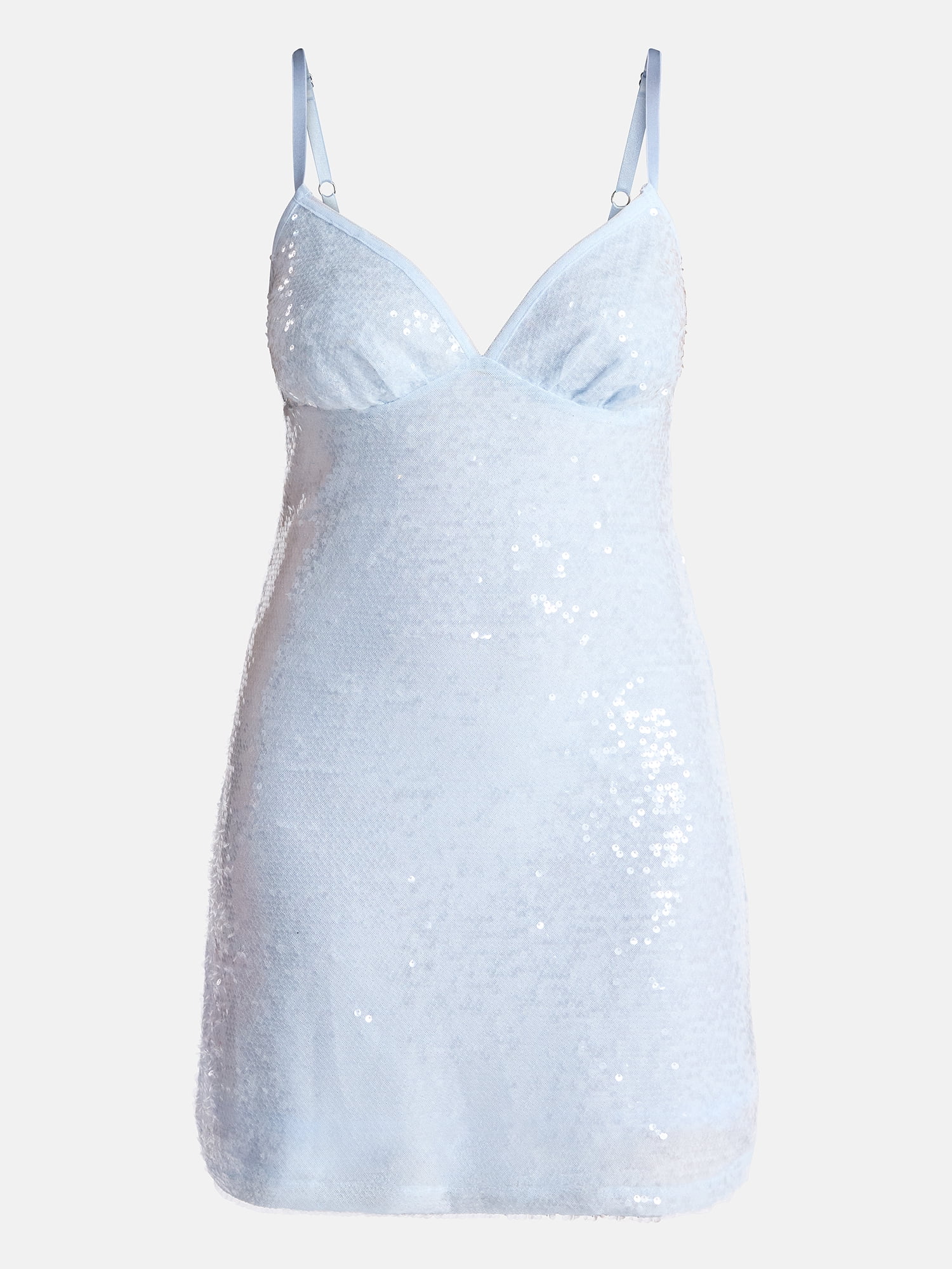 No Boundaries Women’s Sequin Cami Mini Dress, Women's Sizes XXS-XXL