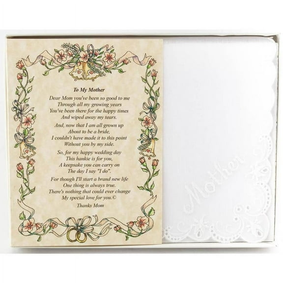 From the Bride to her Mother Wedding Handkerchief