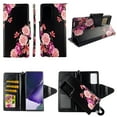 thumbnail image 1 of Flower Black Case for Samsung Galaxy Note 20 Magnetic Detachable Pu Leather Wallet Cover Flap Closure and Snap-on Book Style Cases Card Holders Wrist Strap 2 in 1 Folio, 1 of 3