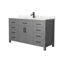 thumbnail image 3 of Wyndham Collection Wcg242460s-Unsmxx Beckett 60" Free Standing Single Basin Vanity Set -, 3 of 7