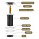 thumbnail image 4 of Desagüe de fregadero emergente negro mate con recolector de cabello desmontable, acabado gris espacial para una mayor resistencia a la corrosión, fácil instalación, diseño actualizado,, 4 of 5