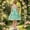 Green, variant on KDFJPTH Girls Dresses Summer Tique Satin Trock Glitter Little Elegant Puff Sleeve Party Gown Occasions Sleeveless Bodice Full Skirt Sun Dress
