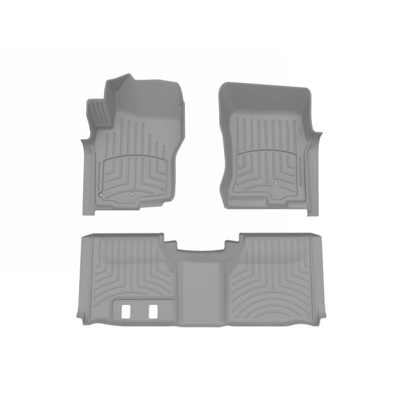 WeatherTech FloorLiner HP Custom Fit Floor Mats compatible with Frontier, Equator - 1st & 2nd Row, Grey