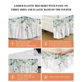 thumbnail image 6 of Sage Green Ruffle Bed Skirt California King Size Eucalyptus Leaves Watercolor Leaf Red Fruit Country Adjustable Elastic Dust Bed Skirts Wrap Around Bedskirt Wrinkle Free Easy Fit with 18 Inch Drop, 6 of 8
