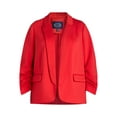 thumbnail image 2 of Scoop Women's and Women’s Plus Relaxed Ultimate ScubaKnit Blazer with Scrunch Sleeves, Sizes XS-4X, 2 of 5