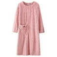 thumbnail image 4 of CAIXIA Robes For Women Silk Women's Long Knit Coral Bathrobe with Pockets for Home Comfort and Warmth, 4 of 4