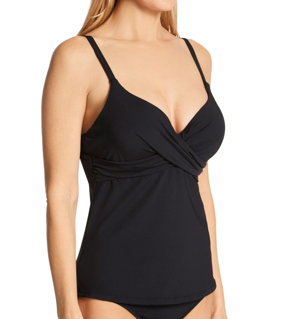 Women's Leilani A720070 Solids Gemini Tankini Swim Top (Black 6) -  Walmart.com