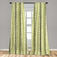 thumbnail image 5 of Ambesonne Dog Lover Curtains, Vertical Foot Print, Pair of 28"x84", Yellow Green Pale Yellow, 5 of 5