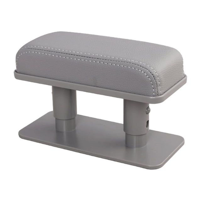 Coussin d'Accoudoir Réglable pour Coude Gauche pour Voitures - Coussin d'Accoudoir en Cuir et ABS avec Conception Rehaussante, Offert en Lignes Noires Rouges, Beige, Brun, Gris - Taille du Coude 17*7.8*3.7cm, Taille du Bas