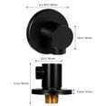 thumbnail image 5 of VEVOR Wall Mounted Supply Elbow, Wall Supply Elbow with O-Ring Flange, Tapered 1/2" NPT Female Inlet, Solid Brass Wall Union, Round Walls Union Water Supplying, Matte Black Finish, 1/2" IPS, 5 of 9