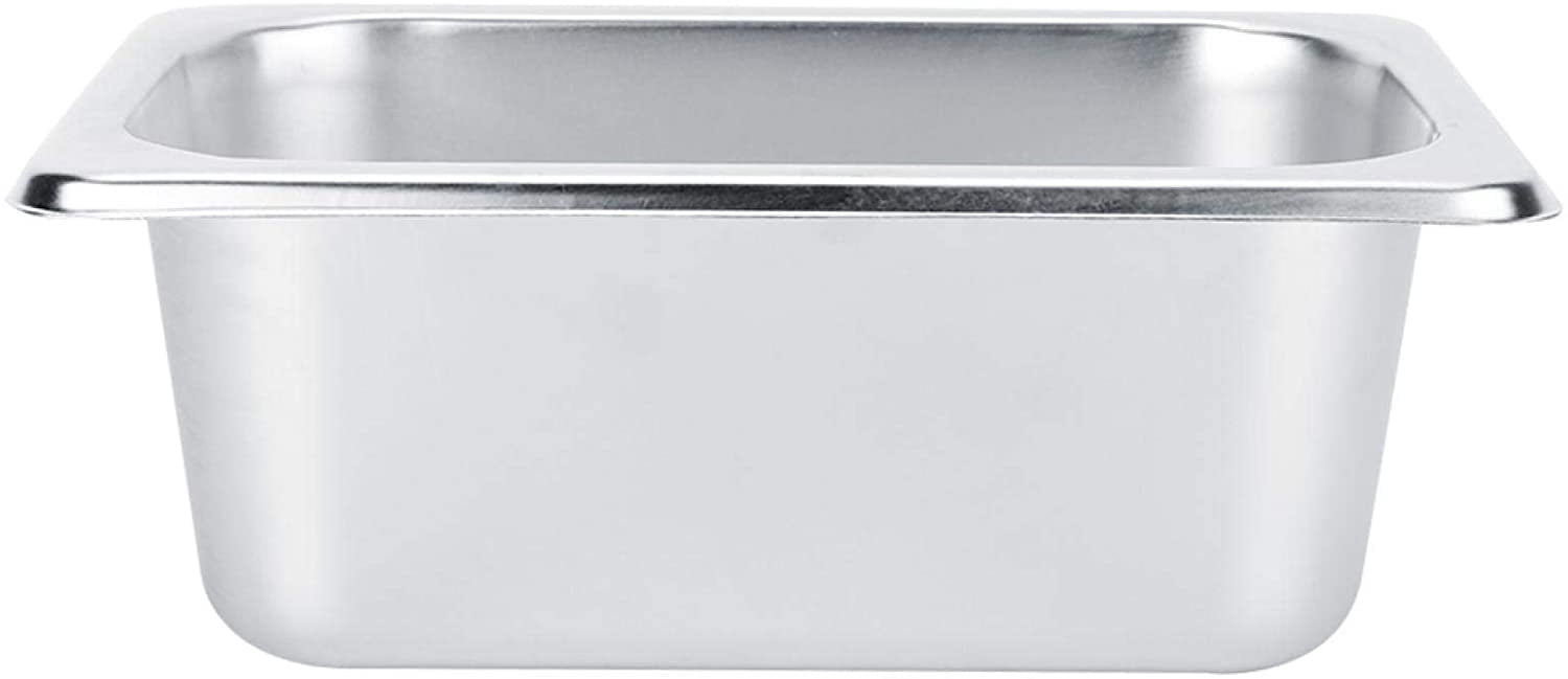 Buffet Basin - Stainless Steel Food Buffet Basin Plates Pots Tray Dishes Holder Square Food Container