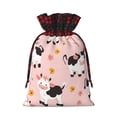 thumbnail image 3 of Color Matching Linen Bundle Mouth Gift Bag Can Be Used For Daily Small Items Cute Little Cow Small, 3 of 8