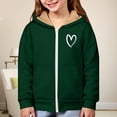 thumbnail image 7 of Coerni Boys Girls Cute Heart Hoodies Zip Up Fleece Lined Sweatshirt Hooded Cozy Preppy Sweater Teen Classic Long Sleeve Clothes, 7 of 7