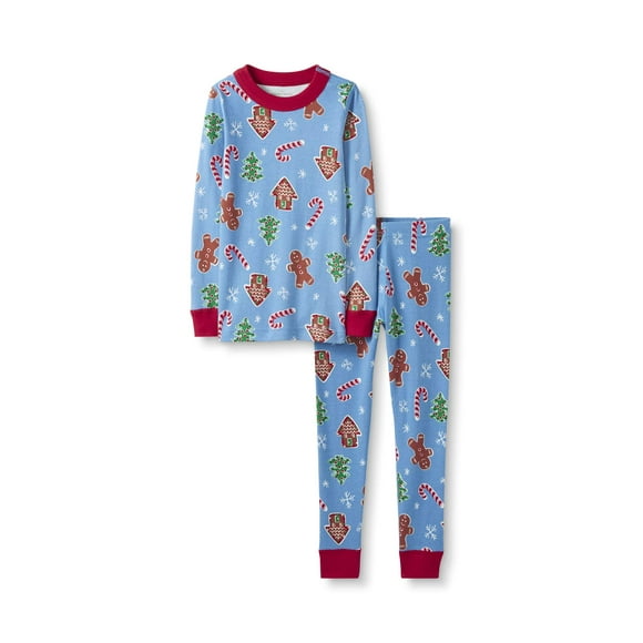 Moon and Back by Hanna Andersson Kid's Organic Holiday Family Matching 2 Piece Pajama Set Sleepwear, Holiday Treats, 12-18 months