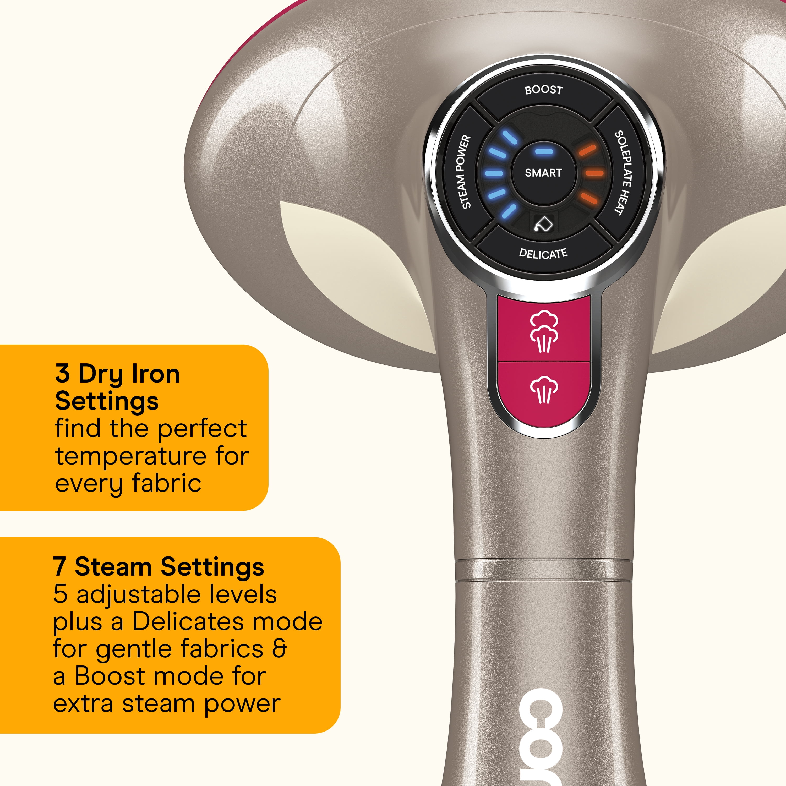 Conair 2-in-1 Steamer & Iron, Handheld Steamer, 7 Steam Settings, 3 Dry Settings, 1 Count