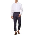 thumbnail image 2 of Lars Amadeus Striped Dress Pants for Men's Pleated Front Business Tapered Cropped Trousers, 2 of 4