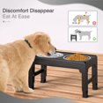 thumbnail image 3 of Elevated Dog Bowls with 4 Height Adjustable Dog Bowl Stand and 2 Stainless Steel Bowls, No Spill Raised Pet Feeder Bowlsfor Dogs and Pets, 3 of 6