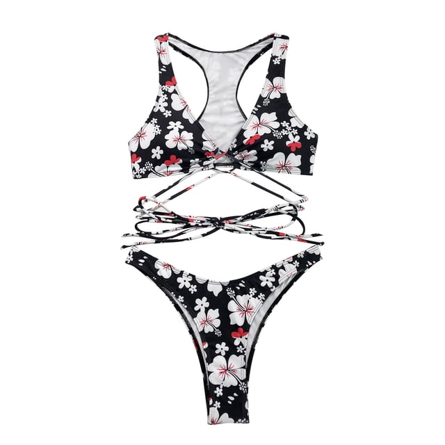 Bikini sexy de dos piezas para mujer, traje de baño con almohadilla de realce, conjunto de ropa de playa Fridja nalpqowj54475