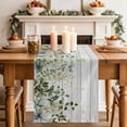 thumbnail image 2 of Table Runner 120 Inches Long for Kitchen Dining, Green Dresser Scarf Farmhouse, Dining Table Decorations for Wedding/Parties, Eucalyptus Leaves 13 x 120 In, 2 of 8
