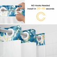 thumbnail image 2 of Spring Green Flower No Hooks Shower Curtain with Snap-in Liner Country Watercolor Green Floral Tree Leaf Shower Curtains for Bathroom, Waterproof, Easy Install, Washable 72"x78", 2 of 9