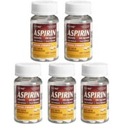 Aspirin 325mg Uncoated Tablets 500 count ( 5 pack ) Original Strength Pain Relief Pill Medicine