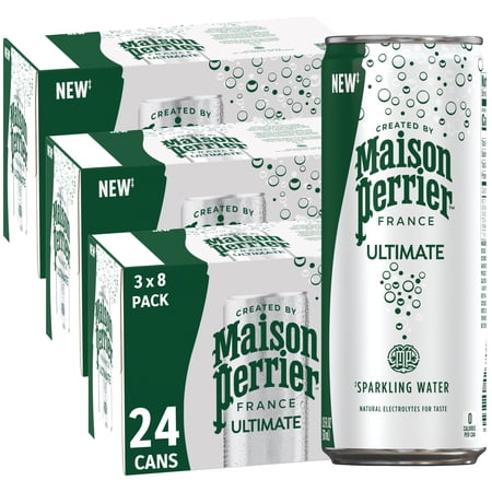 Maison Perrier Unflavored Ultimate Sparkling Water  267.6 fl oz  24 Pack Cans