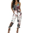 thumbnail image 1 of SAYOO ummer Women Casual Sleeveless V-neck Jumpsuit 2022 Ladies Boho Floral Bodysuit Loose Long Side Split Pants Plus Size, 1 of 8
