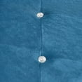thumbnail image 6 of Velvet Storage Bench with Crystal Buttons and Pillow, 62.2-Inch Ottoman with Safety Hinge Design for Bedroom and Living Room, Blue, 6 of 7