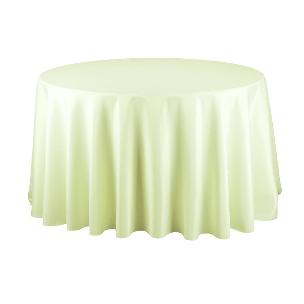 Round Polyester Tablecloth, 108-Inch, Ivory - Walmart.com - Walmart.com