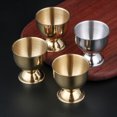 thumbnail image 3 of Juego de 4 piezas de asiento de huevo de acero inoxidable, creativo utensilio de cocina para restaurante con forma de huevo dorado, 3 of 5
