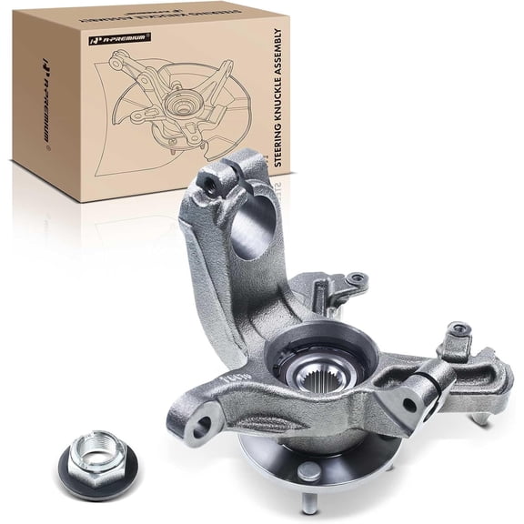 A-Premium Front Left Steering Knuckle & Wheel Bearing Hub Assembly Compatible with Ford Focus 2000 2001 2002 2003 2004, Driver Side