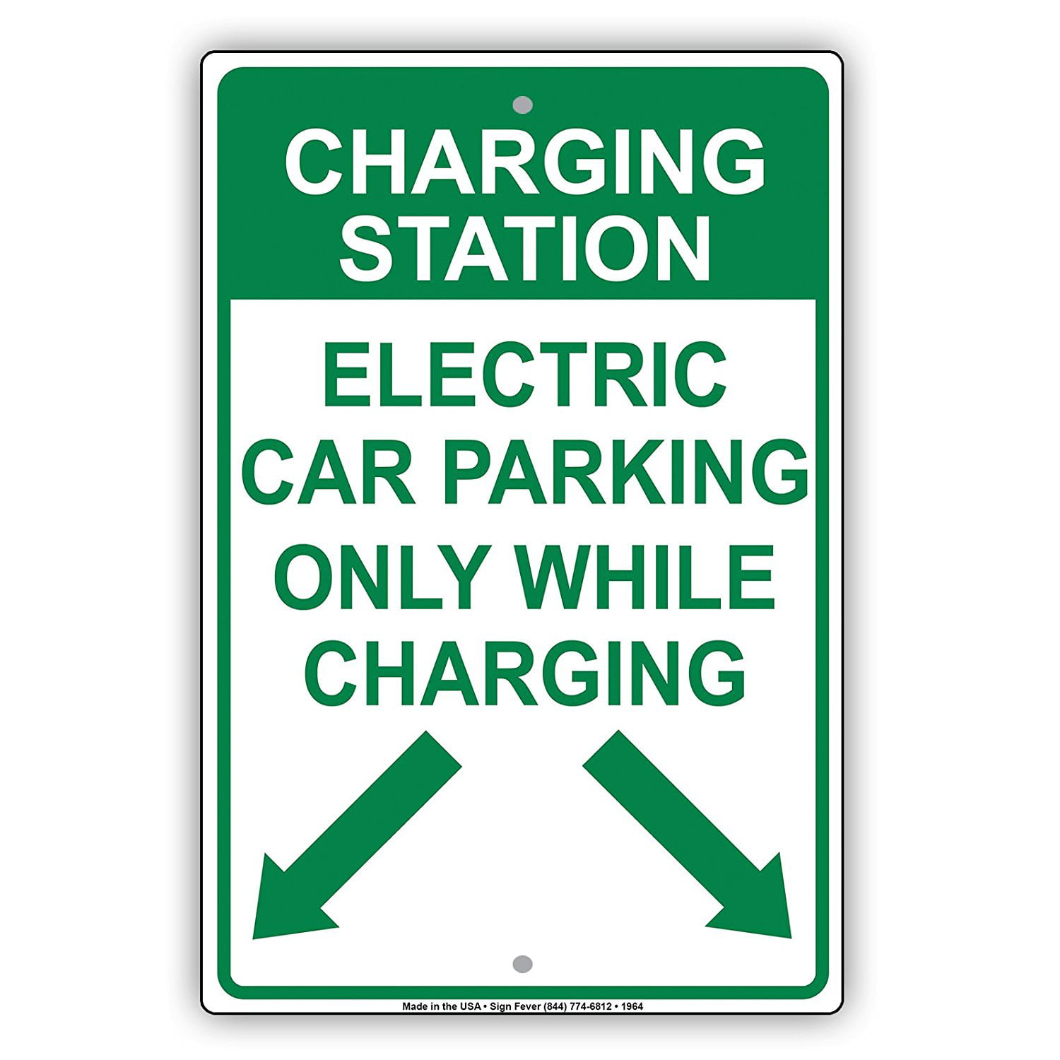 Charging Station Electric Car Parking Only While Charging With Graphic