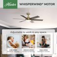 thumbnail image 4 of Hunter 52 inch Indoor Ceiling Fan with LED Light and Remote Control - Standard Mount Ceiling Fan, 6 Blades, For Bedroom, Living Room, or Kitchen, Quiet - Donatella 51852, Luxe Gold, 4 of 14