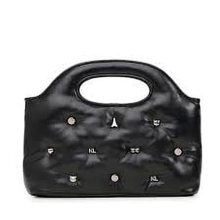 Karl Lagerfeld Cybill LH2DZ2CG Top Handle Satchel IN BLACK STUDDED