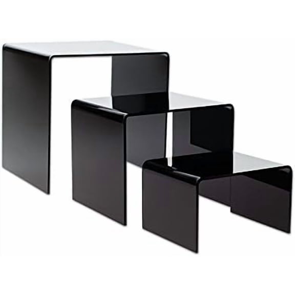 sOURCEONE.ORG Deluxe 4,5,6 Inch 3 Piece Set Slim Line Acrylic Risers - Medium