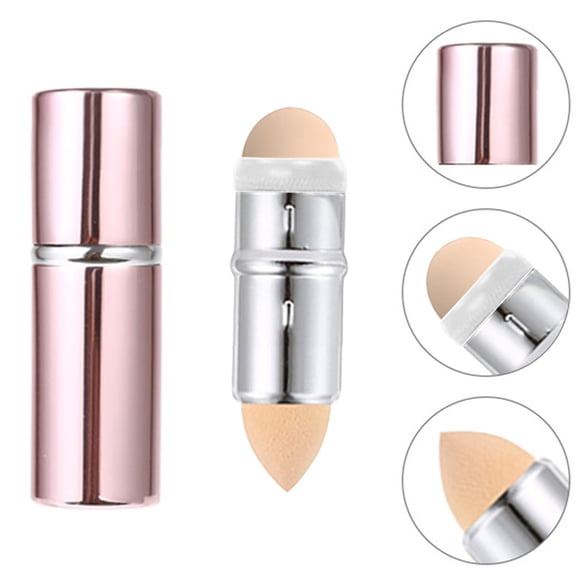 Dual-End Oil Absorbing Stick (5 Colors), Pink, 1 Pcdouble-Headed Oil-Absorbing Volcanic Face Roller with Makeup Sponge 2 in 1 Reusable Facial Tool- Instantly Refresh Matte Makeup, Makeup Organizers