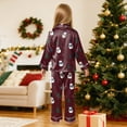 thumbnail image 5 of Gubotare Kids Christmas Pajamas Matching Sets Girls Cute Pajama Sets Long Sleeve Lovely Sleepwear 2 Piece PJS Multiple Cartoon Jammies Size 9-10 (Wine,9-10 Years), 5 of 9