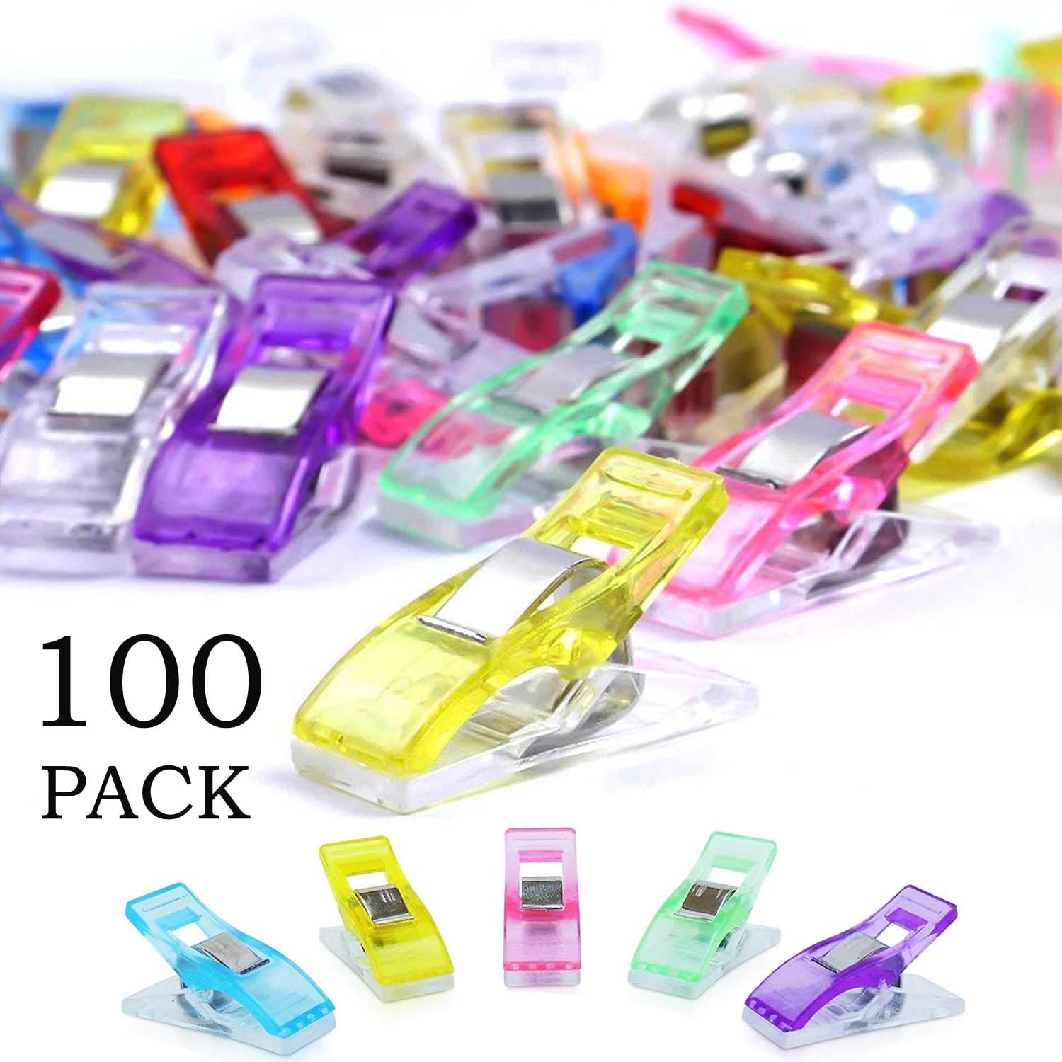 100 Pack Sewing Clips for Quilting, Multipurpose Sewing Clips Clamps