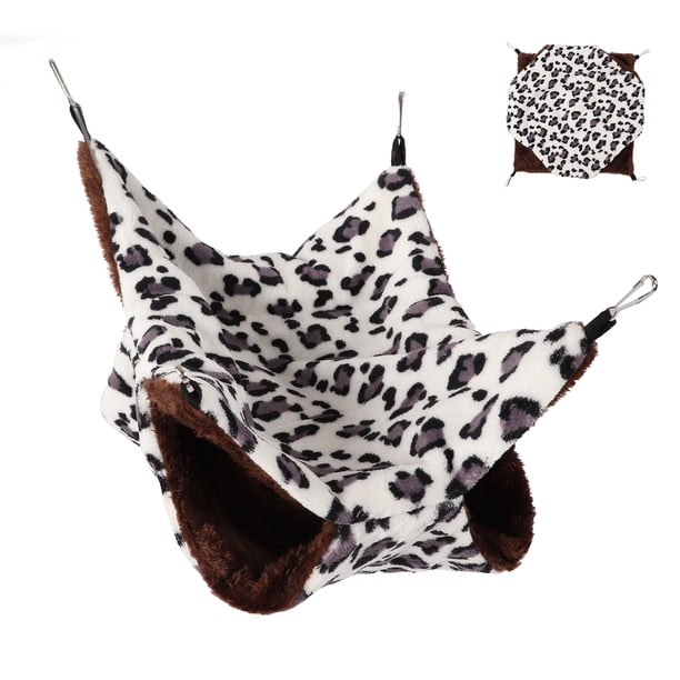Hamaca Cálida Para Mascotas, Hamaca Con Estampado De Leopardo Y Ardilla Manchada De Doble Capa Para Mi Vecino Totoro Para Oso Dorado Para Hámster