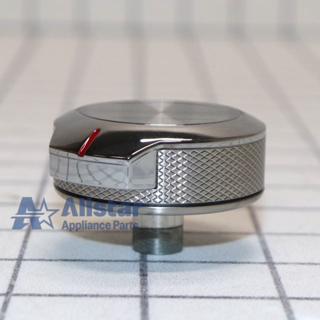 Whirlpool WPW10545849 OEM Range Top Burner Knob, Stainless Steel