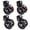 With Brakes+No Brakes Set, 4 Pack, variant on Byootique 2 Pack 2" Swivel Caster Wheels without Locking Brake for Makeup Case