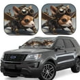 thumbnail image 1 of Vsdgher Steampunk Squirrel Pilot Print Car Windshield Sun Shade, Reflective Sunshade Window Sunshade Sun Visor Protector Fit for Cars,Trucks,SUVs-Small, 1 of 6