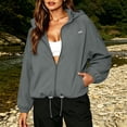 thumbnail image 5 of LIaqionyy Womens Windbreaker Jackets Waterproof Lightweight Zip up Hooded Jacket Outdoor Hiking Raincoat with Pocket, 5 of 8