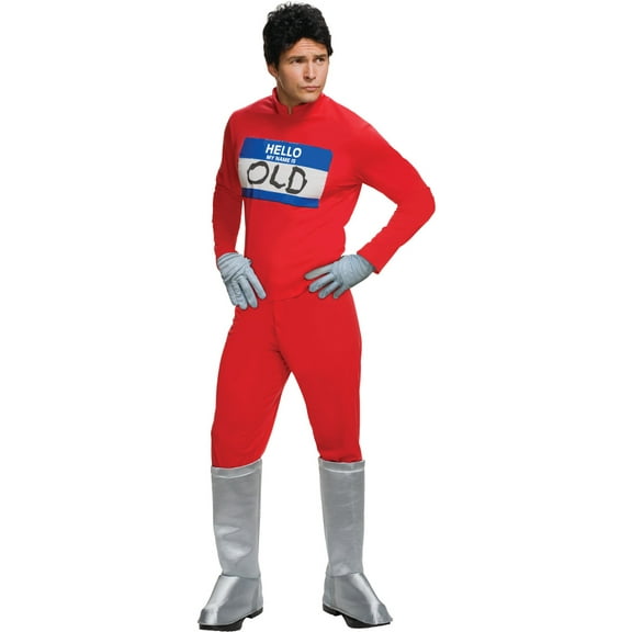 Adults Men's Derek Zoolander 2 Hello My Name Is Old Costume L 42-44